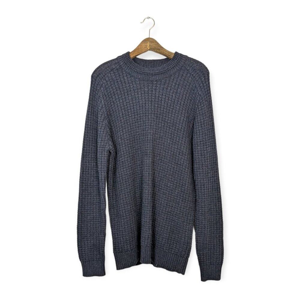 NWT Selected Homme Slhatlas Dark Grey Knit Pullover Crewneck Sweater